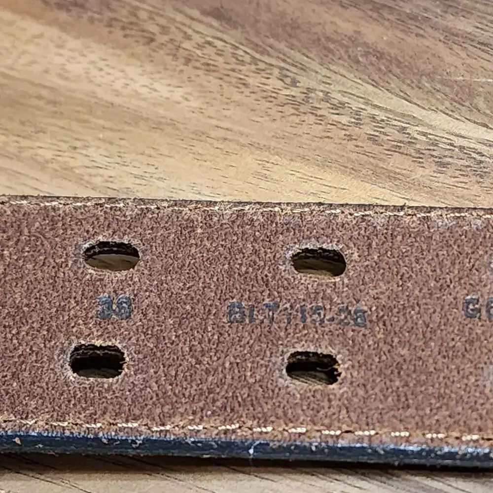 Hawx Work Belt Mens 36 Brown Leather Full Grain Double Prong Distressed Workwear